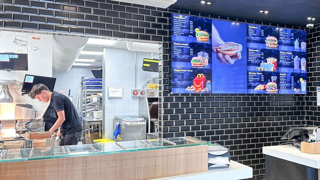 Hent din mad ved disken hos McD Vejlevej Horsens.