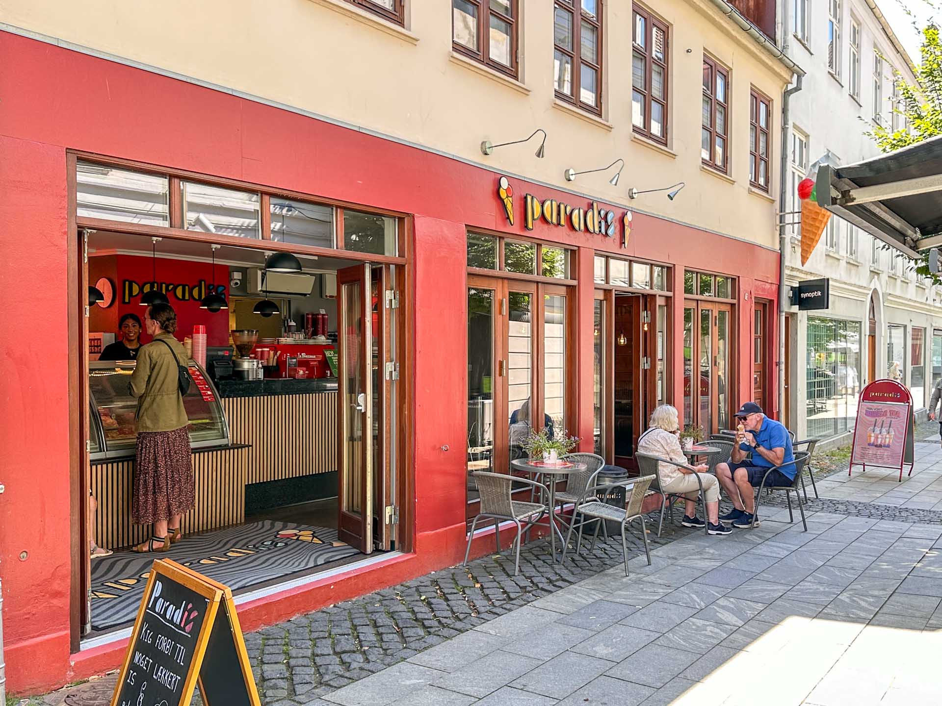 Paradis Is i Horsens har et godt udvalg af is.