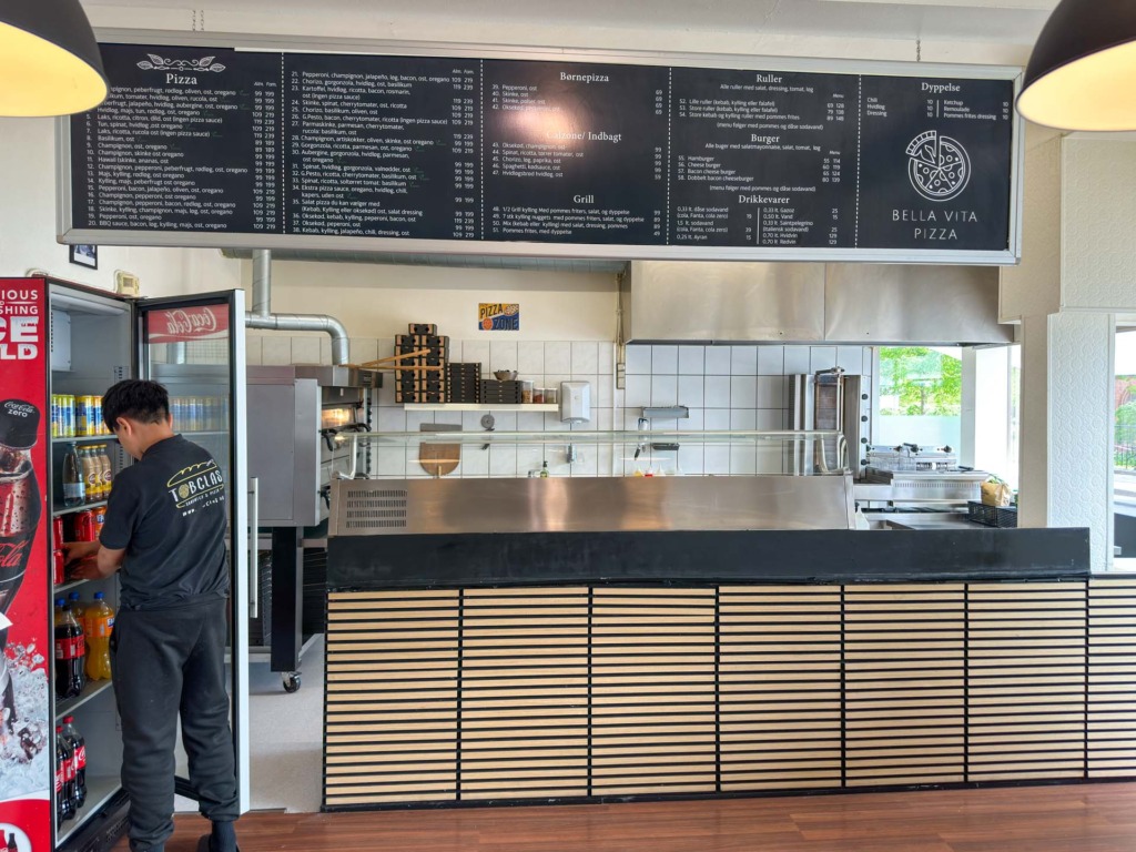 Disken hos Bella Vita Pizza i Horsens.