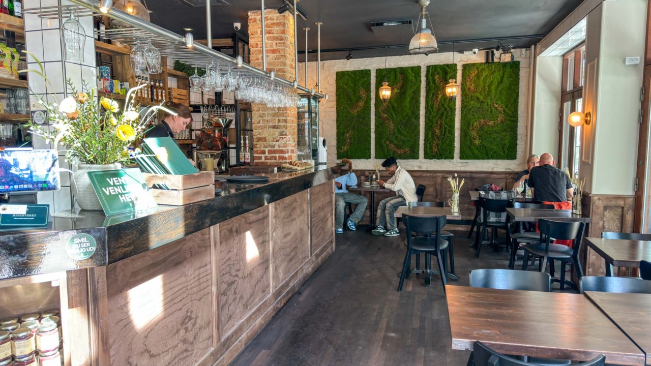 Der er flere afdelinger hos Café Korn i Horsens.