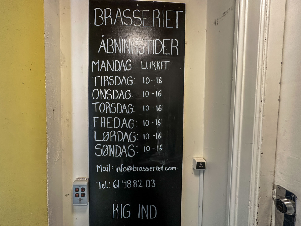 Åbningstider for Brasseriet Fængslet i Horsens.