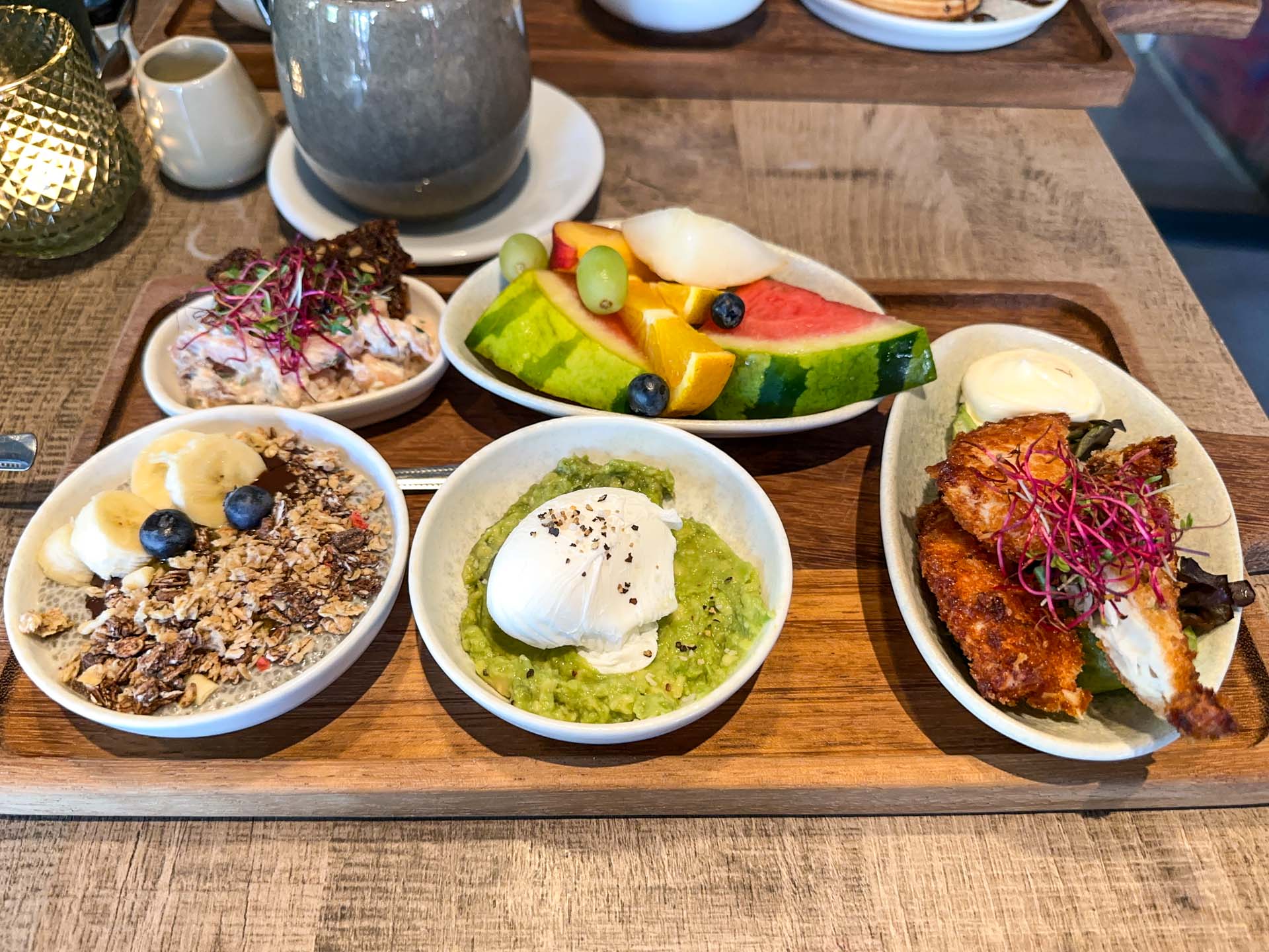 Brunch hos Café Zappa med en god blanding af retter.