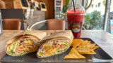 Burrito med falafel hos Sunshine Sandwich Bar i Horsens