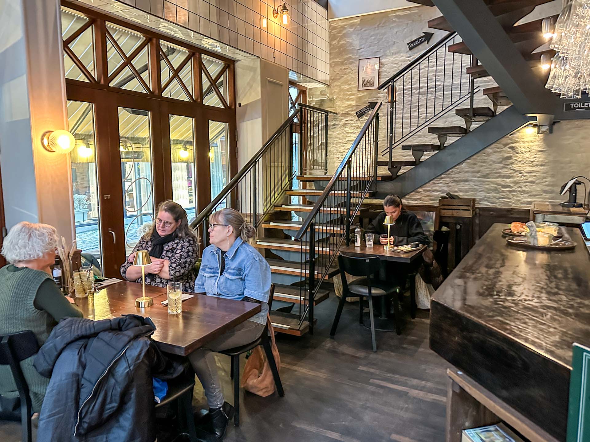 Café Korn i Horsens er i to etager.