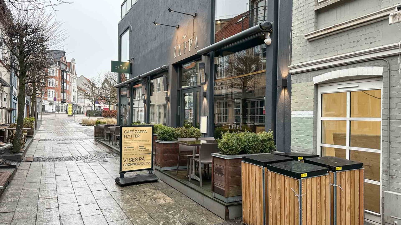 Café Zappa ligger i Grønnegade 22 i Horsens.