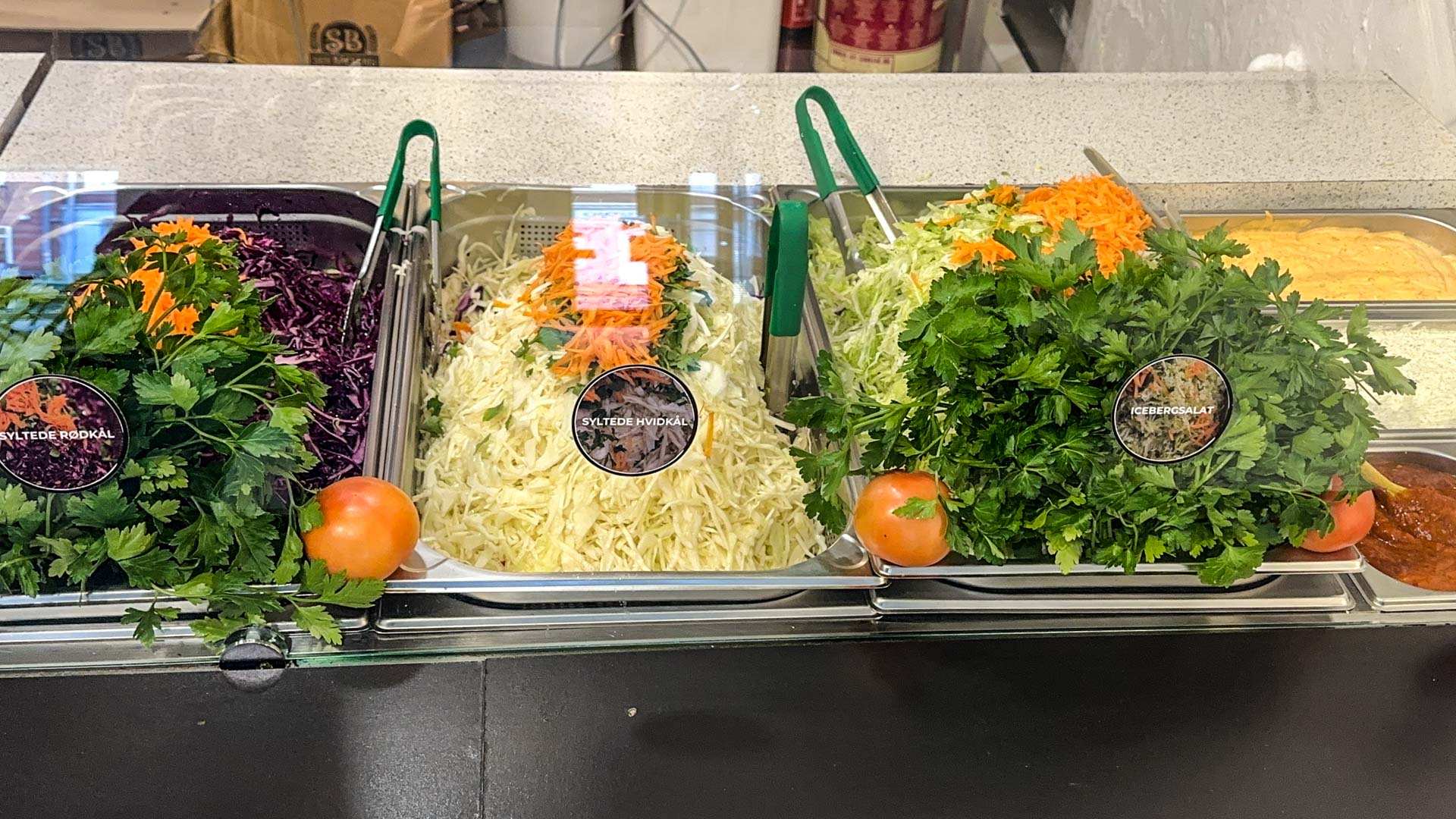 Frisksnittet grønt hos hos takeaway i Horsens.