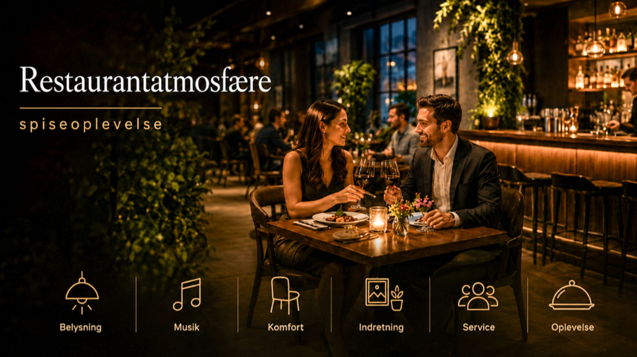 En spiseoplevelse på en restaurant.