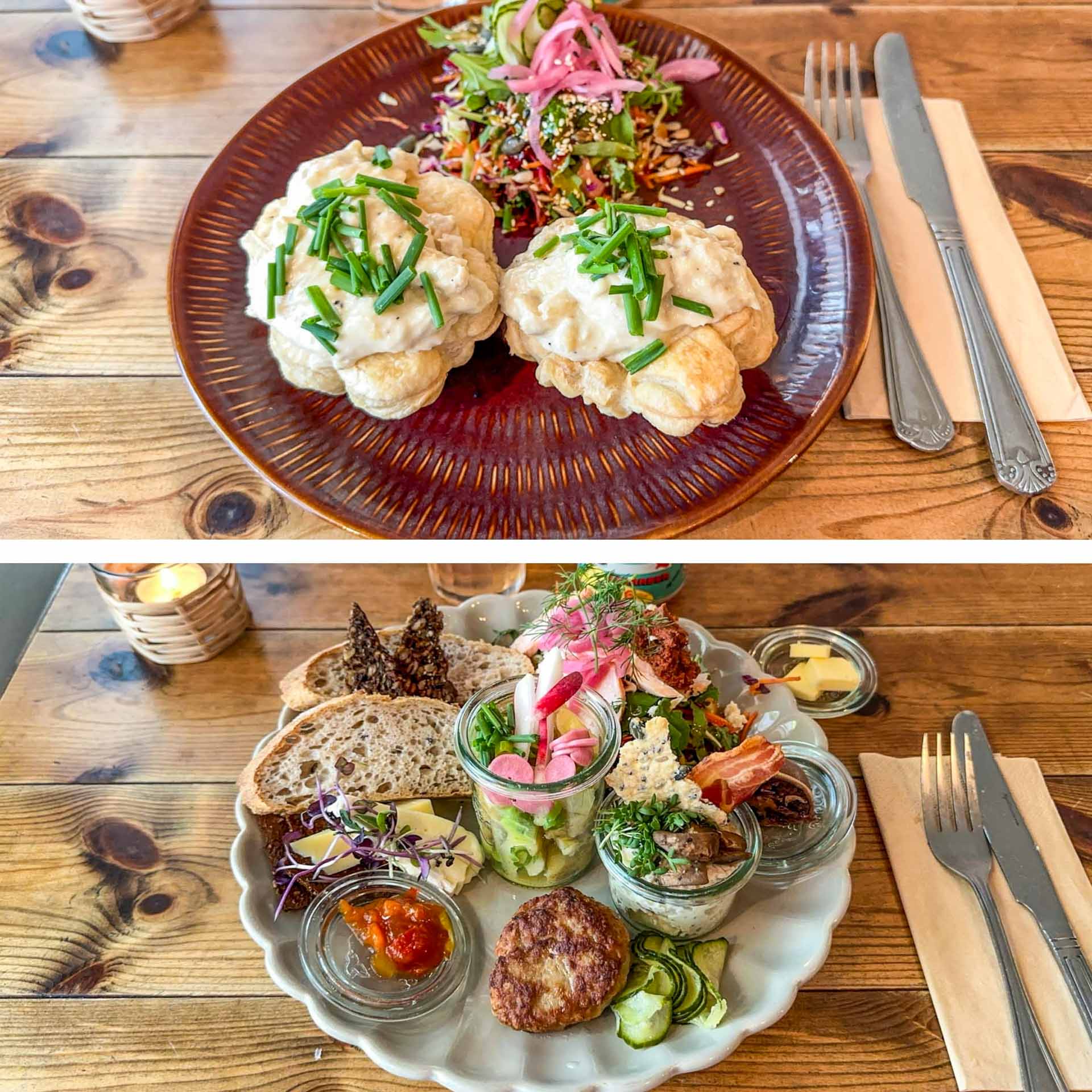 To frokostretter hos Spisekammeret i Horsens